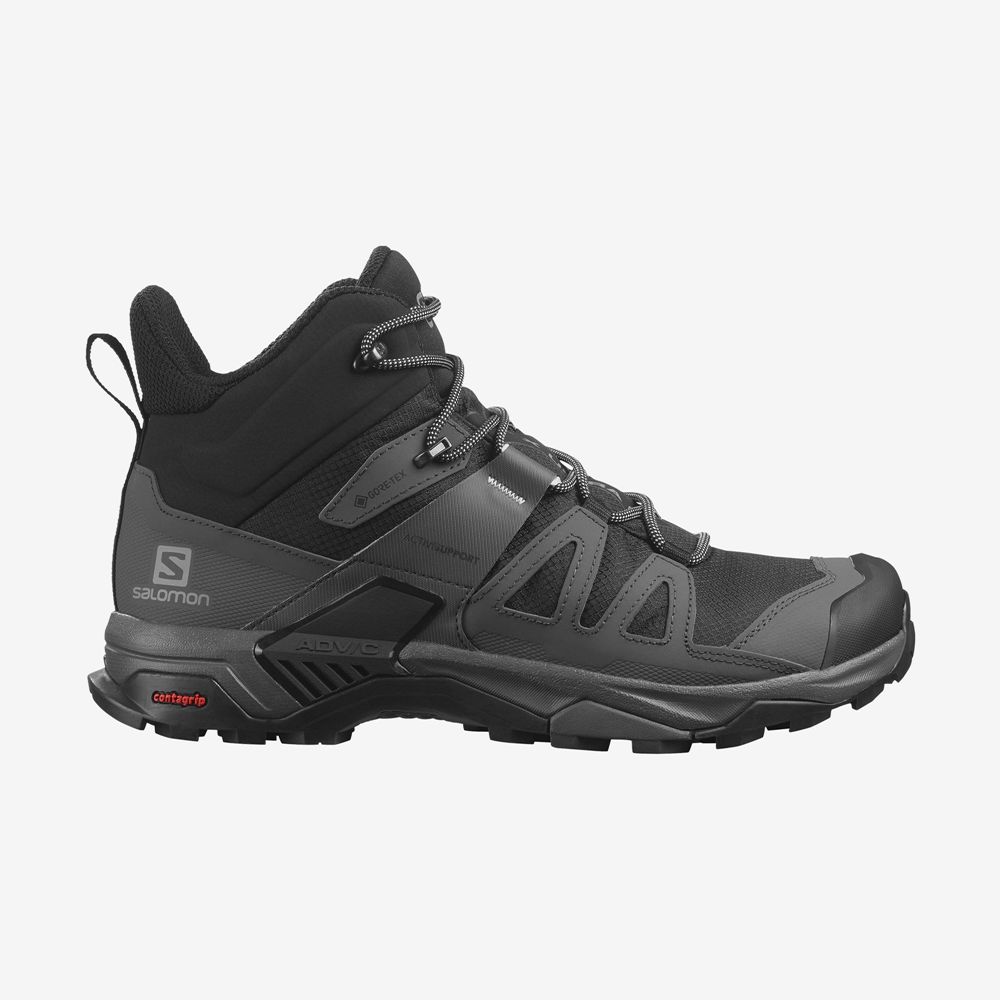 Salomon Israel X ULTRA 4 MID GORE-TEX - Mens Hiking Boots - Black (HVFL-34726)